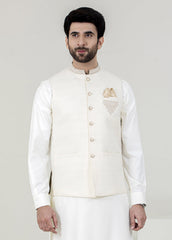 Off-White Embroidered Men's Waistcoat