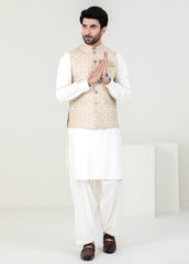 Cream Men Waistcoat