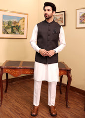 Plain Black Waistcoat For Men's