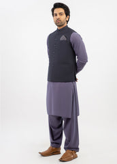 Charcoal Black Waistcoat For Men's