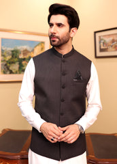 Plain Black Waistcoat For Men's