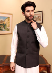 Plain Black Waistcoat For Men's
